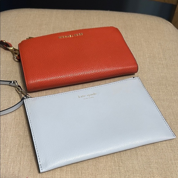 Lot of 2 wristlets: Michael Kors Red and Kate Spade Baby Blue - Picture 1 of 15